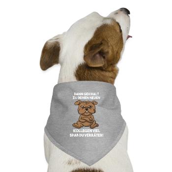 Abschied Jobwechsel Neuer Job Lustiges Arbeit - Hunde-Bandana Dreieckstuch - Grau meliert - Vorne