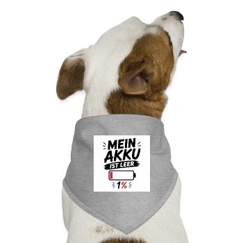 Modernes Design – Einzigartige Geschenkidee - Hunde-Bandana Dreieckstuch - Grau meliert - Vorne