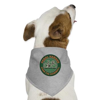 Pedal Harder – Ausdauer-Radsportabzeichen - Hunde-Bandana Dreieckstuch - Grau meliert - Vorne