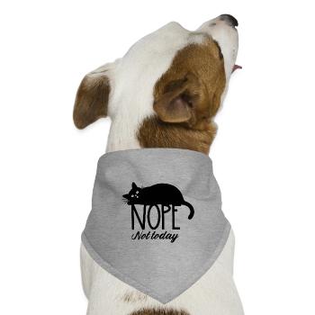 Nope not today cat  - Hunde-Bandana Dreieckstuch - Grau meliert - Vorne