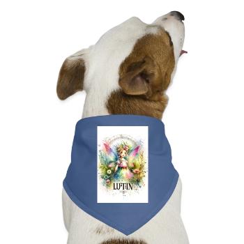 Prinzessin - Pixies - Blumen, Aquarell, Fee - Hunde-Bandana Dreieckstuch - Taubenblau - Vorne