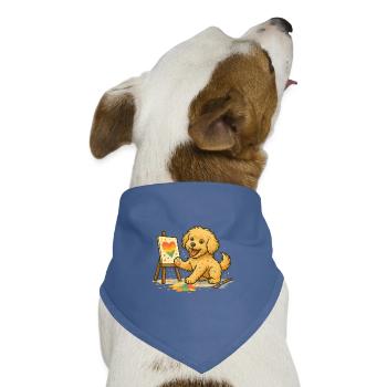 Maltipoo malt Liebe – Pride & Farbenfreude - Hunde-Bandana Dreieckstuch - Taubenblau - Vorne