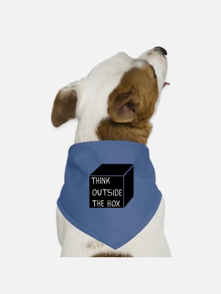 THINK OUTSIDE THE BOX - Hunde-Bandana Dreieckstuch - Taubenblau