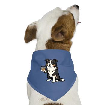Australian Shepherd Aussie Aussiebesitzer Aussies - Hunde-Bandana Dreieckstuch - Taubenblau - Vorne