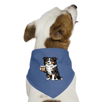 Australian Shepherd Aussie Aussiebesitzer Aussies - Hunde-Bandana Dreieckstuch - Taubenblau - Vorne