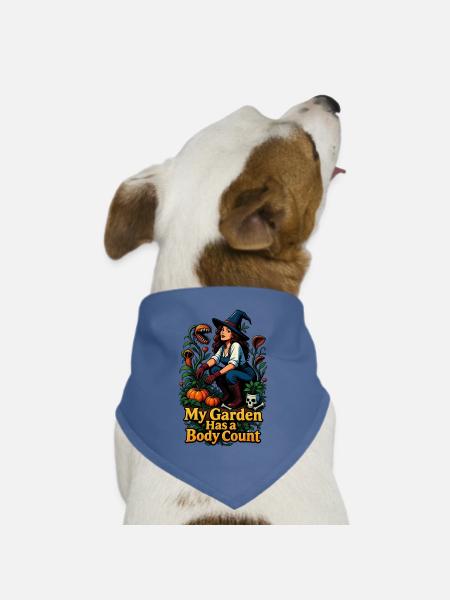 Hexengarten Body Count - Hunde-Bandana Dreieckstuch - Taubenblau