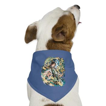 Schicksalsmeister in Jade-Robe - Hunde-Bandana Dreieckstuch - Taubenblau - Vorne