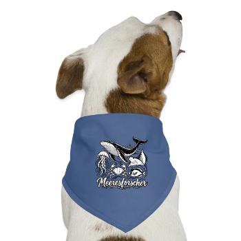 Meeresforscher Meerestiere  Kopieren - Hunde-Bandana Dreieckstuch - Taubenblau - Vorne