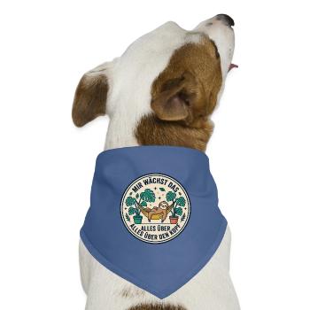 Mir Wächst Das Alles Über Den Kopf Garten - Hunde-Bandana Dreieckstuch - Taubenblau - Vorne