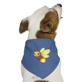 Glühwürmchen - Hunde-Bandana Dreieckstuch - Taubenblau - Vorne