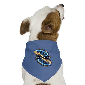 MELVIG – Blauer Ringnebel - Hunde-Bandana Dreieckstuch - Taubenblau - Vorne