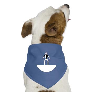 Miniaturgeometrische Figur - Hunde-Bandana Dreieckstuch - Taubenblau - Vorne