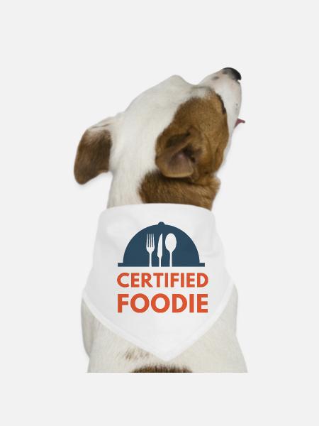 certified food lover Essen Foodie - Hunde-Bandana - Weiß - Vorne
