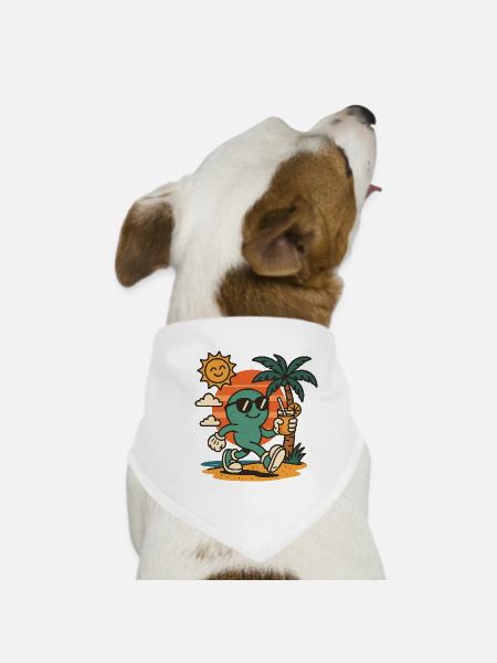 Good mood - Dog Bandana - white - Front