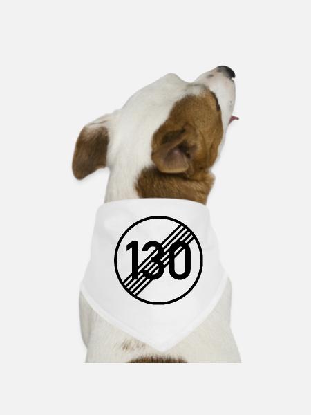 UNBEGRENZT 130 by Unbegrenzt Apparel - Hunde-Bandana - Weiß - Vorne