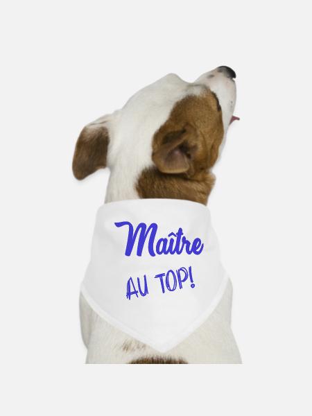 MEISTER. MEISTER. HUMOR - Hunde-Bandana - Weiß - Vorne