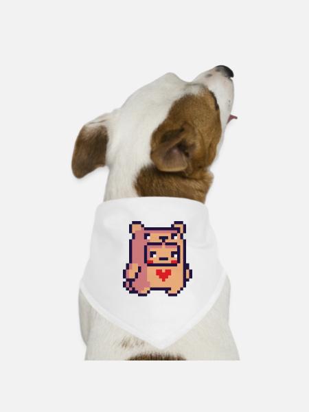 Pixel - Dog Bandana - white - Front