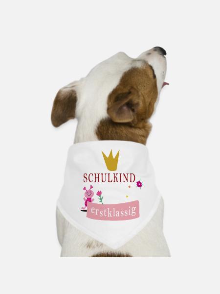 Écolier de première classe - Bandana pour chien - blanc - Devant