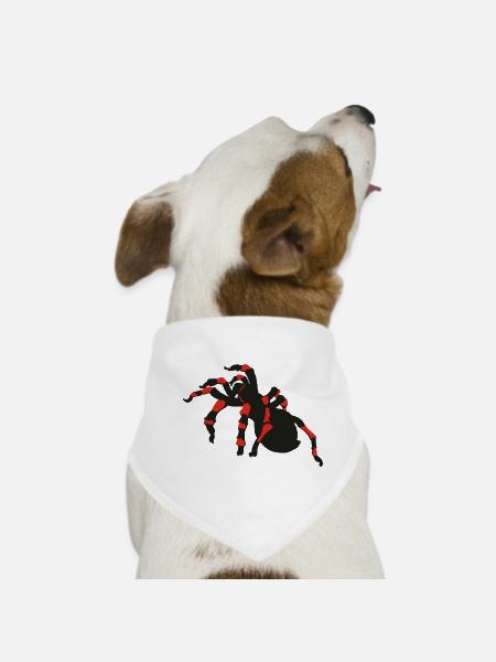 spinnen - Hunde-Bandana - Weiß - Vorne