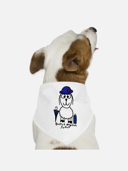 British English ScHoF - Hunde-Bandana - Weiß - Vorne