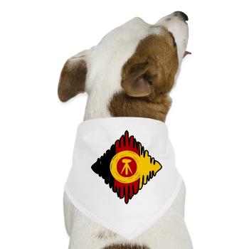 NVA Kokarde Luftstreitkräfte gemalt Kunst - Hunde-Bandana - Weiß - Vorne