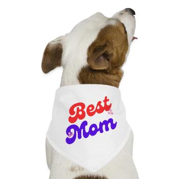Best Mom - Hunde-Bandana - Weiß - Vorne