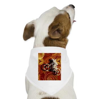 Psychedelisches Fahrrad Kaleidoskop - Hunde-Bandana Dreieckstuch - Weiß - Vorne