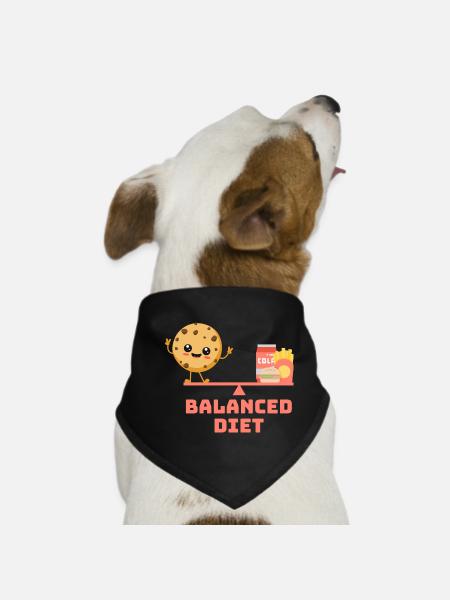 balanced cookie fastfood Diet - Hunde-Bandana - Schwarz - Vorne