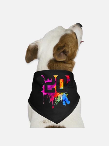 20 ANS 20 ANNIVERSAIRE - Bandana pour chien - noir - Devant