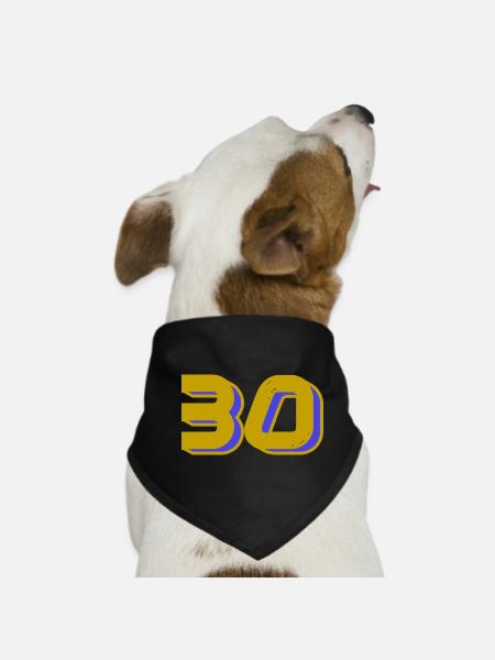 30. 30 YEARS. 30th ANNIVERSARY. 30 YEARS ANNIVERSARY. - Dog Bandana - black - Front