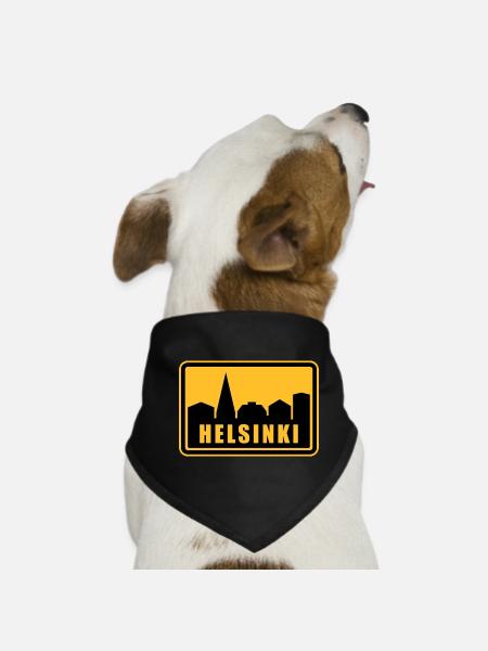 Helsinki - Hunde-Bandana - Schwarz - Vorne