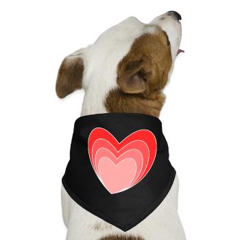VALENTINSTAG. ICH LIEBE DICH. ICH LIEBE DICH. LIEBE. LIEBE - Hunde-Bandana - Schwarz - Vorne