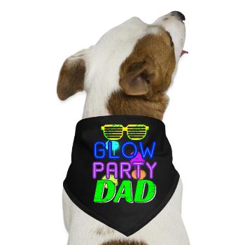 Glow Party Dad - Hunde-Bandana - Schwarz - Vorne