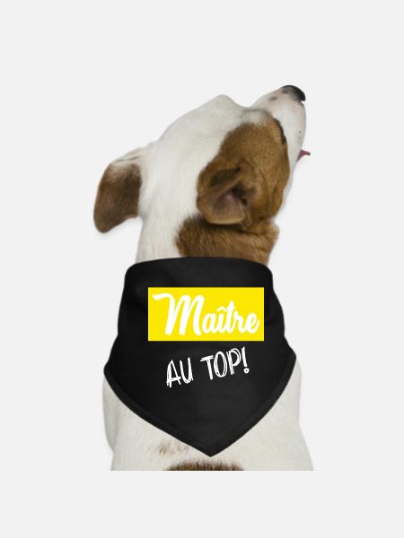 MEISTER. MEISTER. HUMOR - Hunde-Bandana - Schwarz - Vorne