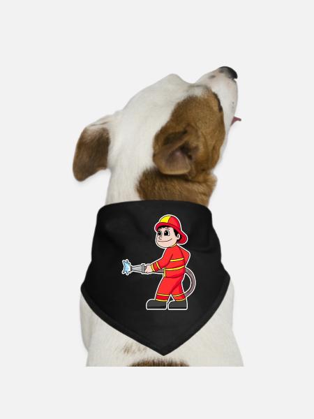 Sapeur pompier - Bandana pour chien - noir - Devant