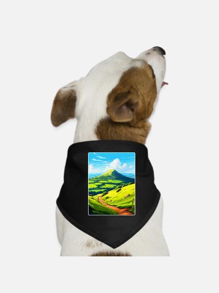 Duncryne Hill Stirling Vintage Reiseposter WPA - Hunde-Bandana - Schwarz - Vorne