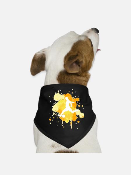Läufer im Farbenspritzer-Stil - Hunde-Bandana - Schwarz - Vorne