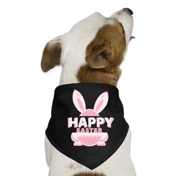 Frohe Ostern - Hunde-Bandana - Schwarz - Vorne