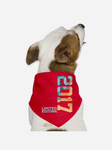 9. GEBURTSTAG LIMITED EDITION 2017 - Hunde-Bandana - Rot - Vorne