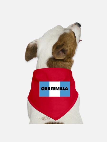 Guatemala dans Les couleurs du drapeau guatémaltèque - Bandana pour chien - rouge - Devant
