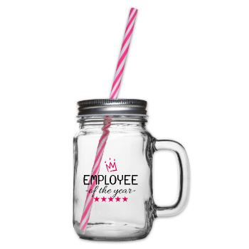 Mitarbeiter des Jahres - Henkelglas mit Schraubdeckel - Klar - Rechts