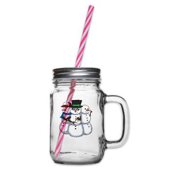 Cool Snowmans Coole Schneemänner - Henkelglas mit Schraubdeckel - Klar - Rechts