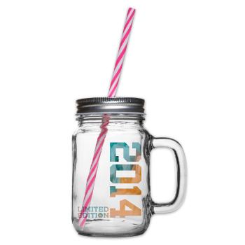 12TH BIRTHDAY LIMITED EDITION 2014 - Glass jar with handle and screw cap - clear - Right