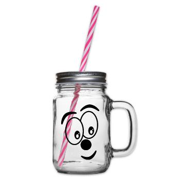 - HUMOR. LUSTIG - Henkelglas mit Schraubdeckel - Klar - Rechts
