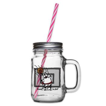 Dunk ScHoF - Glass jar with handle and screw cap - clear - Right