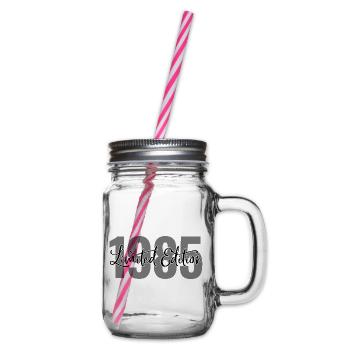 Limited edition 1985 - Glass jar with handle and screw cap - clear - Right