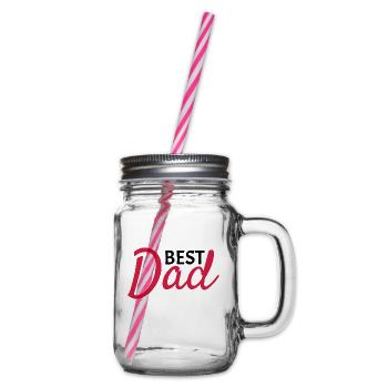 Best Dad - Henkelglas mit Schraubdeckel - Klar - Rechts