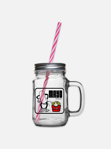 Mit Mayo - Henkelglas mit Schraubdeckel - Klar