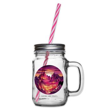 New Day, New Heights - Glass jar with handle and screw cap - clear - Right