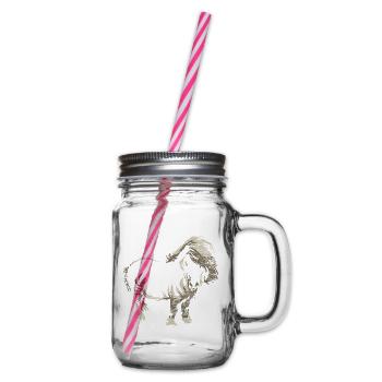 Knuddeliges Shetlandpony Ponyhof - Henkelglas mit Schraubdeckel - Klar - Rechts